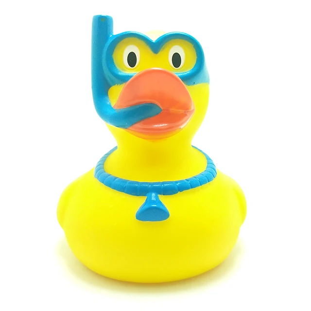 CE ROHS hotel promotional pool diving toys and Swimming floating  rubber race duck toys