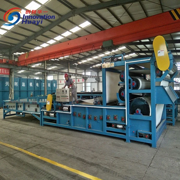 small belt filter press for sludge dewatering machine and sludge thickening