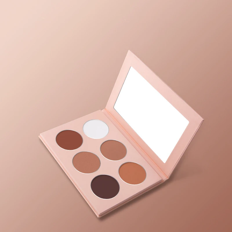 Private Label Cosmetic Pressed Powder Blusher Makeup No Logo High Pigment Private Label Blush Palette Waterproof Mood Light