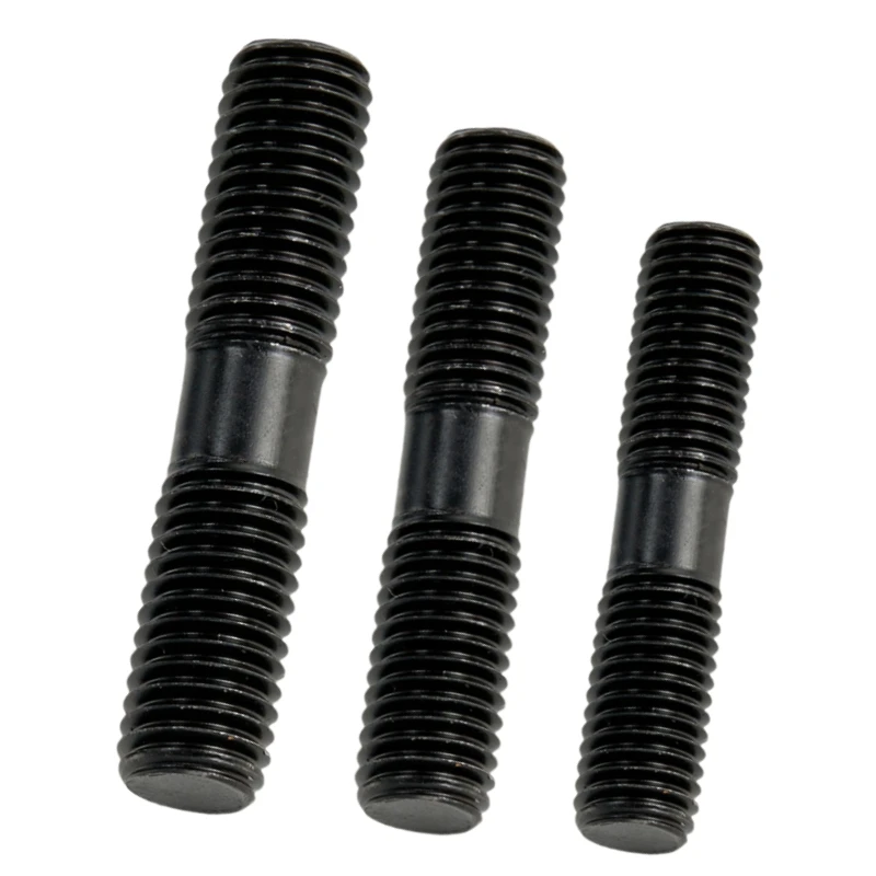 Steel Dual-Thread Stud Bolt with Zinc Finish Black Double-Sided Double End Product Type Studs