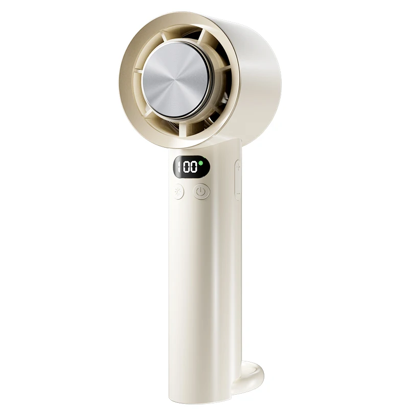 2024 New Refrigeration High Speed Cold Cooling Ice Compress Fan 100 Gear Adjustment Portable High Speed Handheld Fan With Logo