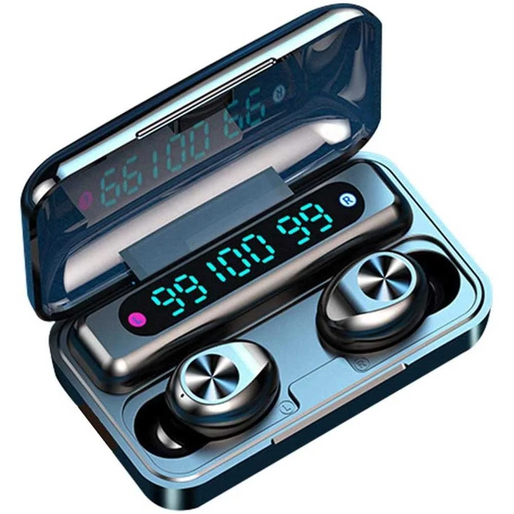 
F9-V5.0 Earphones TWS Fingerprint Touch Headset HiFI Stereo In-ear Earbuds Wireless Headphones 