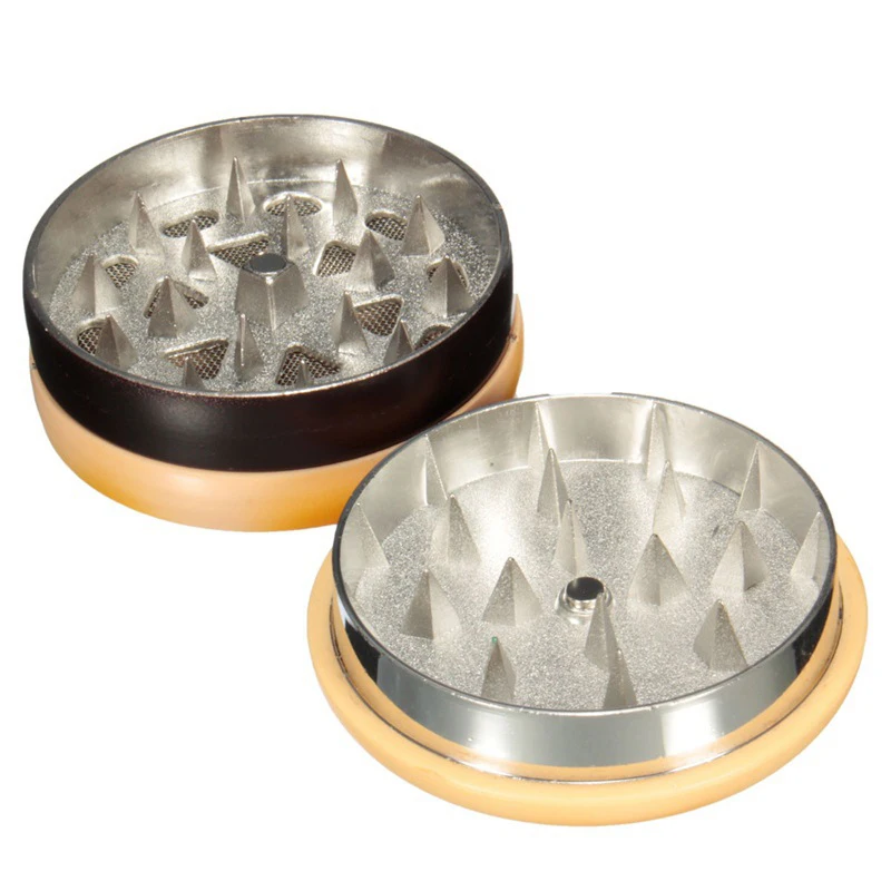 Creative Hamburger Shape 3 Layers Zinc Alloy Herb Grinder Smoking 55mm Tobacco Herb  Grinder Smoke Hookah Tobacco Crusher