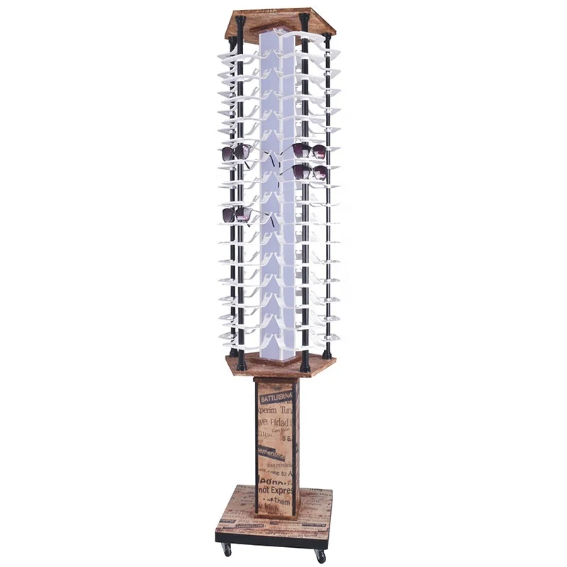 ODM/OEM factory wholesale direct supply high-quality 5-sided movable rotating sunglasses display stand sunglasses shelf