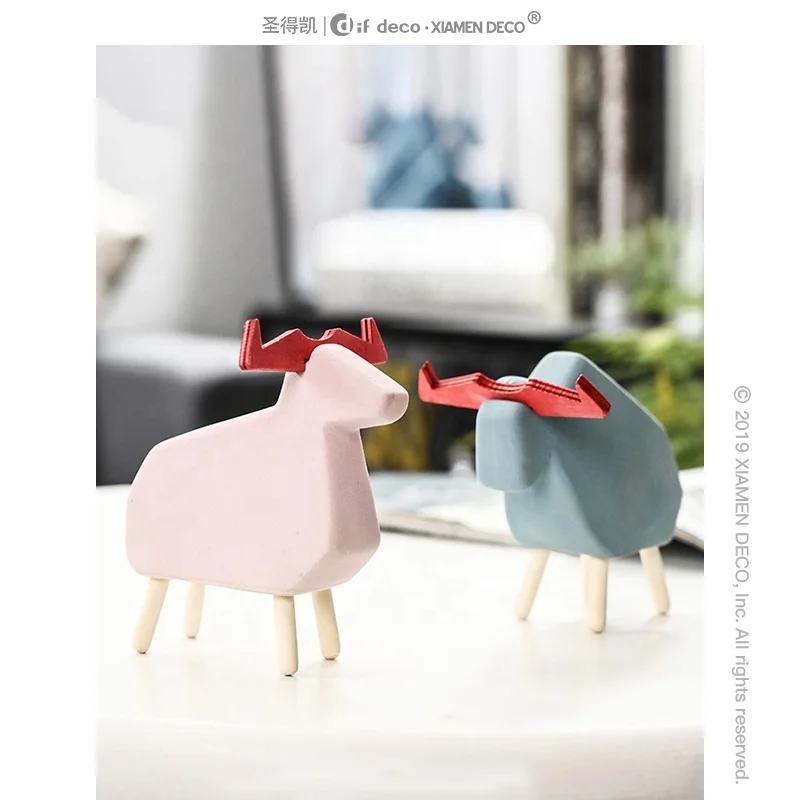 Factory direct selling ceramic crafts creative home decoration wooden foot ornaments dropshipping home decor