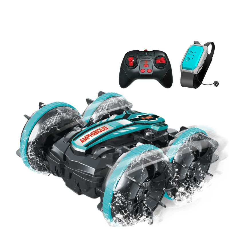 Land & Water amphibious waterproof stunt car Gesture sensing tumbling watch water play Remote control vehicle dual controller