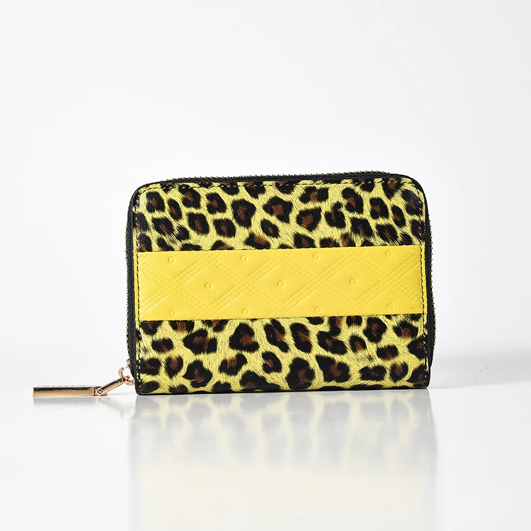 Wholesale Custom Mutli Color Zipper Cover Short Ladies Purse Card Holders Carbon Fiber Purse luxury Women rfid wallet