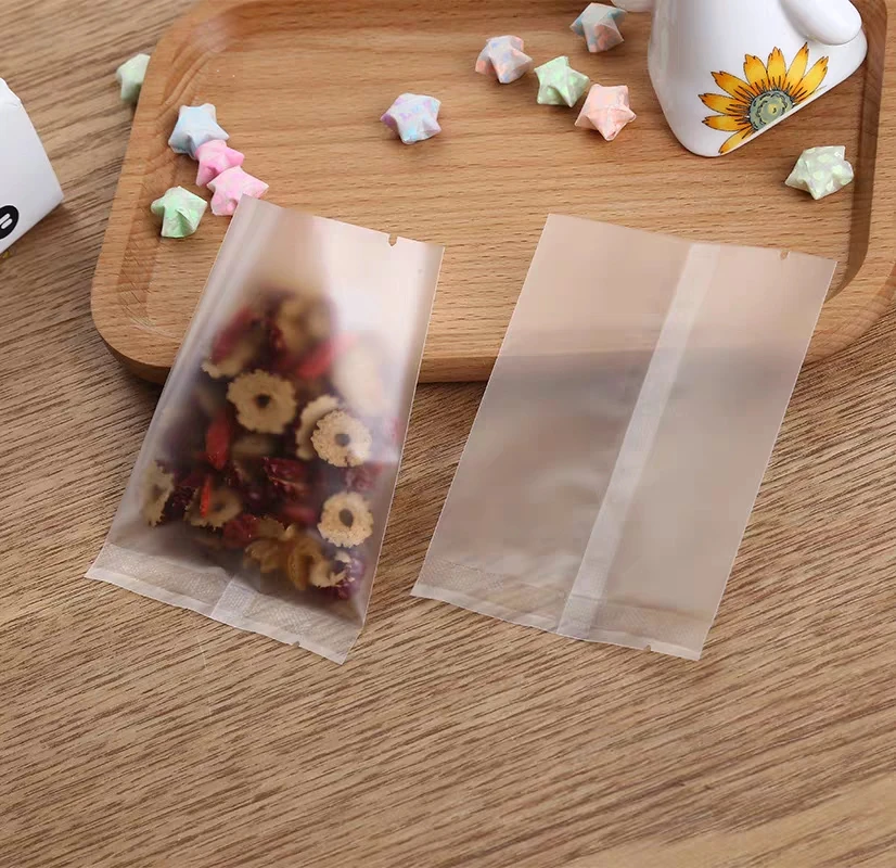Wholesale Low Price Clear And Frosted Back Seal Bread Plastic Bag