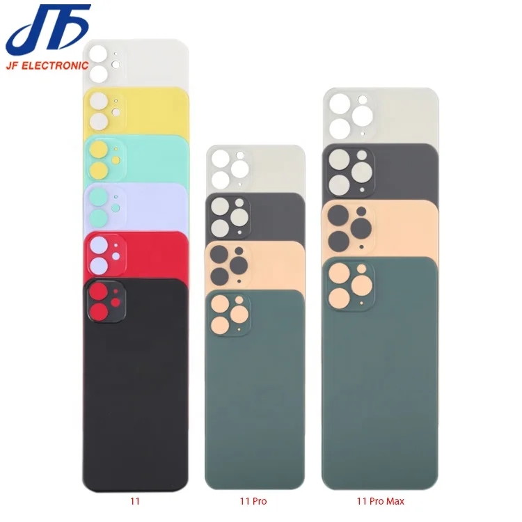 Hot selling battery cover housing big hole back glass for iphone 11 11 pro max rear door window