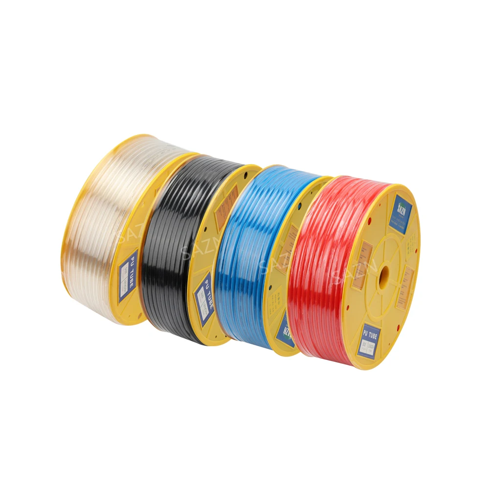 China SAZN Supplier Colorful Spring Spiral Air Tubes Polyurethane PU Hose