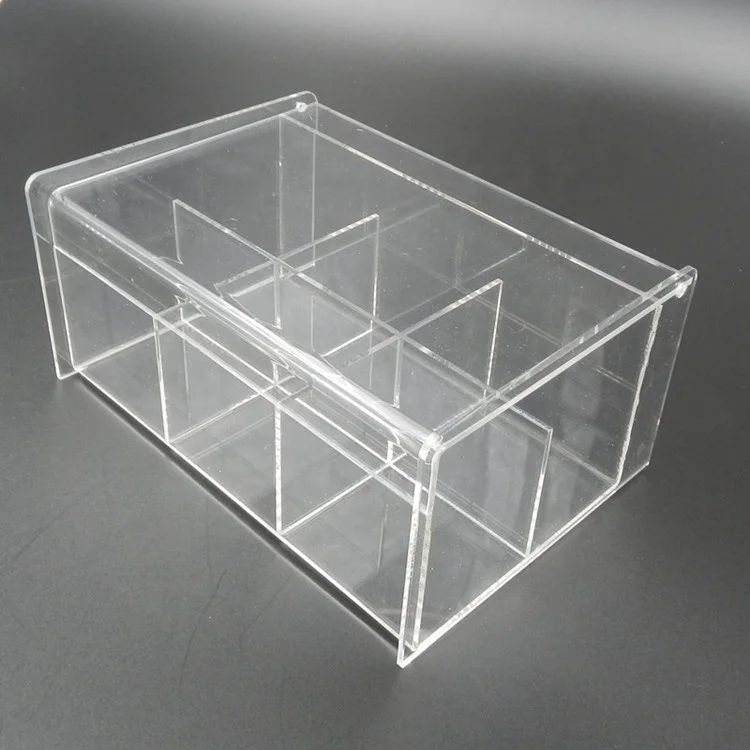 HUISEN custom wholesale rectangular plastic box clear acrylic storage boxes with lids