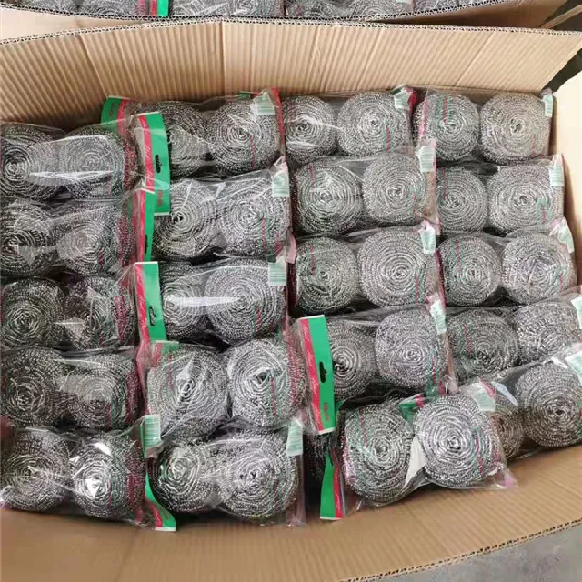 High quality AISI 430 cleaning Daily household items stainless steel pot scrubber stainless steel mesh scourer