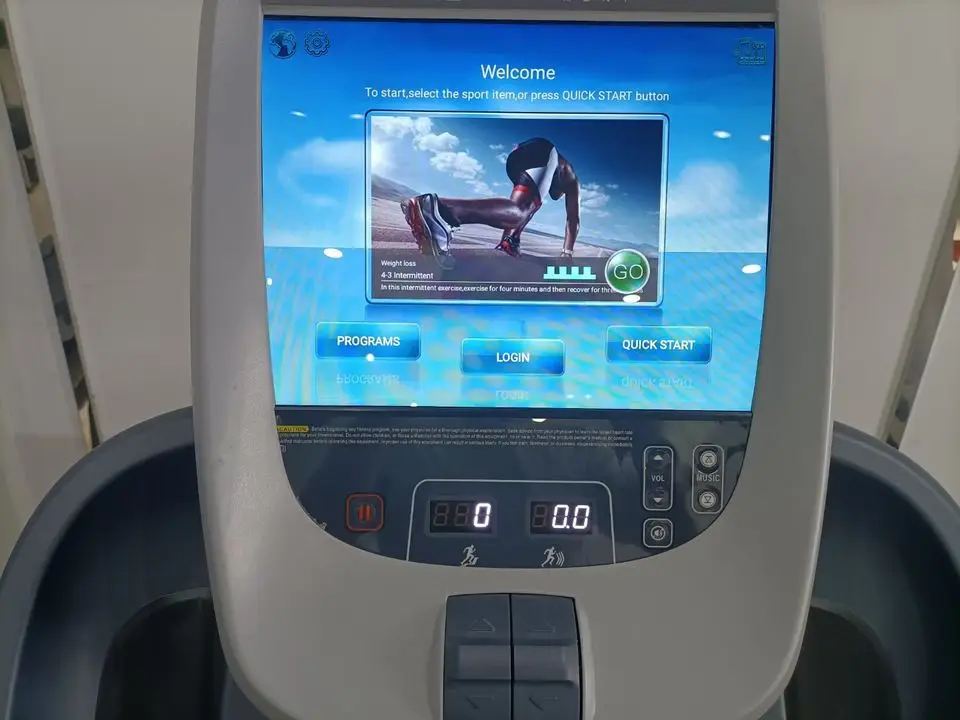 Gym touch screen commercial manual treadmill 3hp-7hp AC  motorized treadmill China fitness equipment