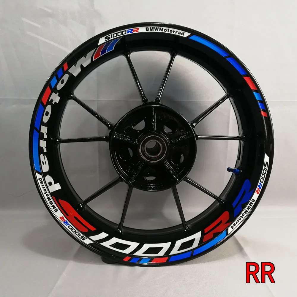 Customizing inner rim 1000RR motorcycle before and after refitting wheel sticker waterproof and reflective rim sticker