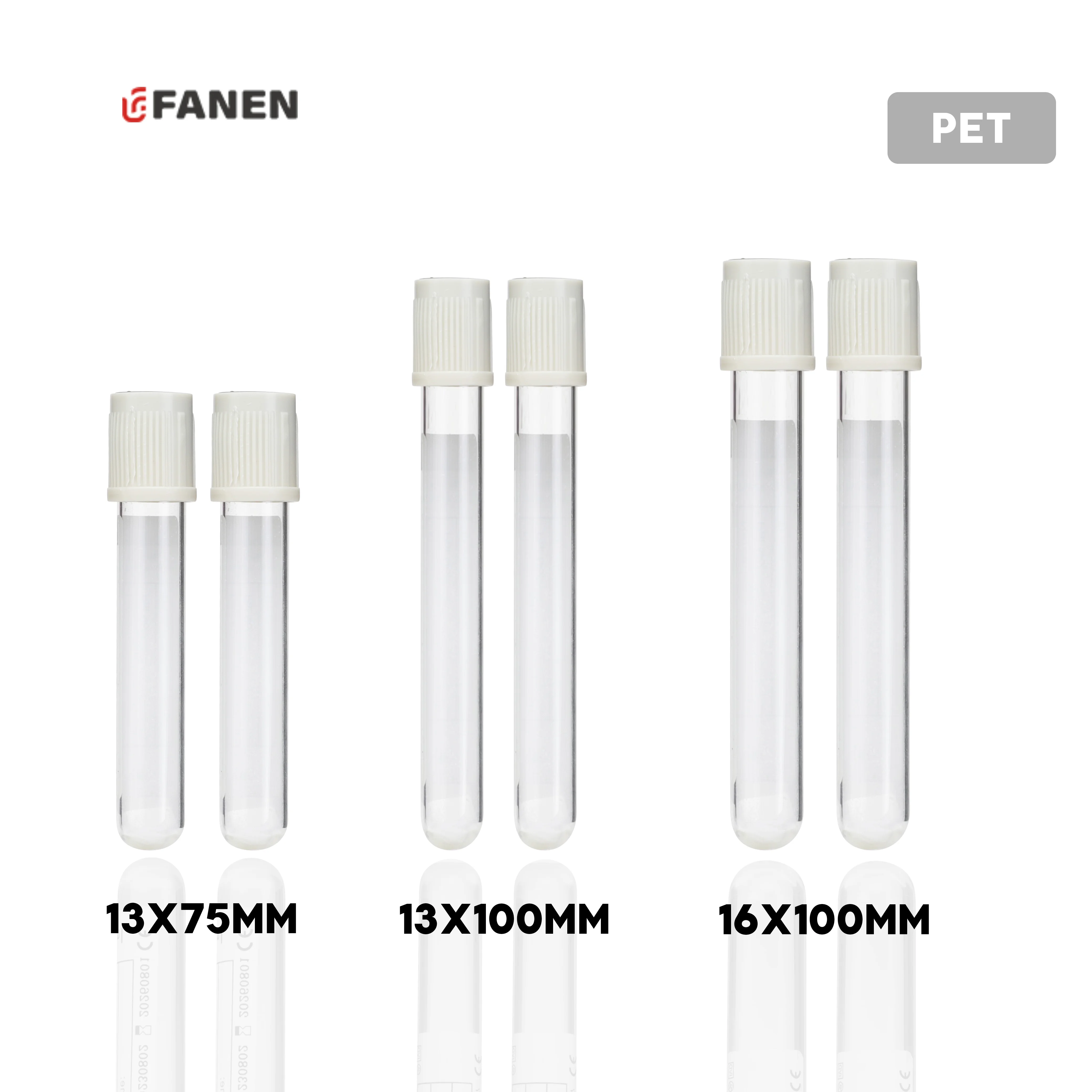 Fanen 3ml Plastic Gray Vacuum Blood Collection Tube Glucose Fluoride Tube for Blood Test