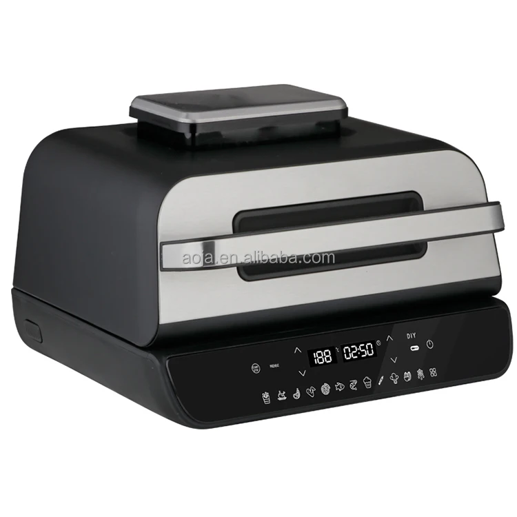 Aoja Air Fryer 6L 7L 8L With Tuya App Control air Frier Digital With Glass Window pot Smart Home Appliances Wifi air fryers
