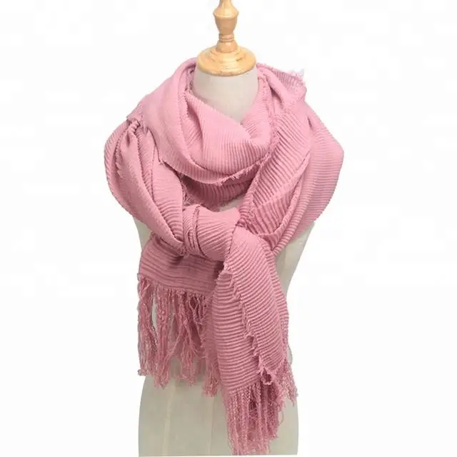 
Bulk Wholesale Yellow Red Oversize Pashmina Cotton Scarf Shawl Girl Fringe Winter Warm Bandana Lady 