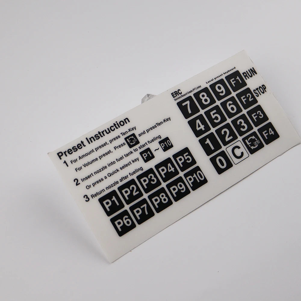 Polycarbonate Label with 3m Adhesive for Industrial Control Panel