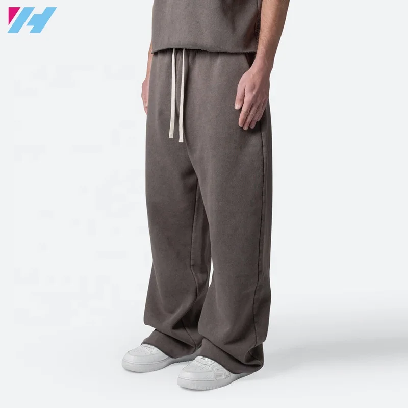 streetwear wide leg oversized baggy sweats pant custom straight leg joggers