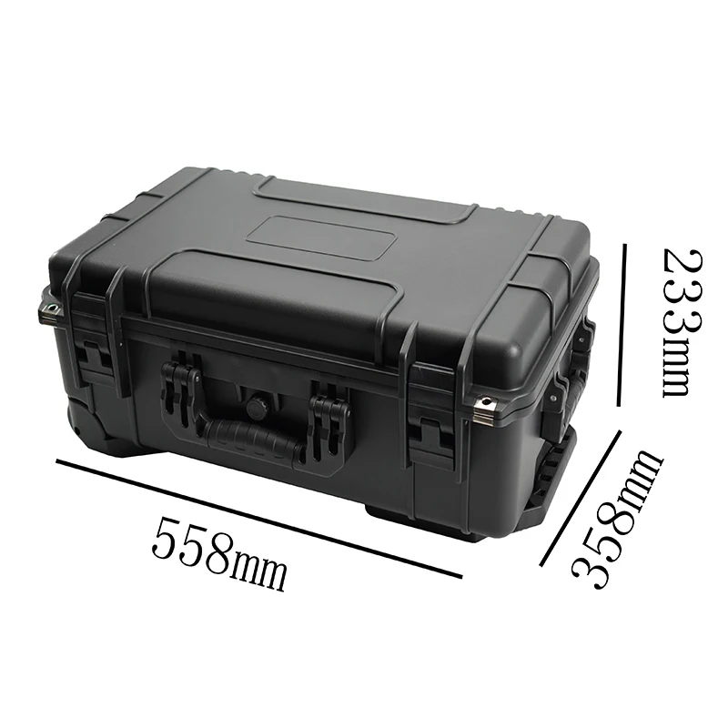 Black PP Material Dustproof Equipment Carrying Tool Storage Case Lined Shockproof Foam Rugged IP67 Hard Plastic Waterproof Case