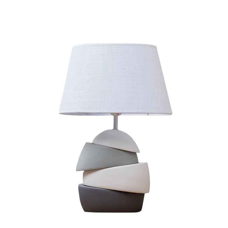 2024 New Novel furniture restaurant office desk light custom ceramic base matte table lamps for home decoration