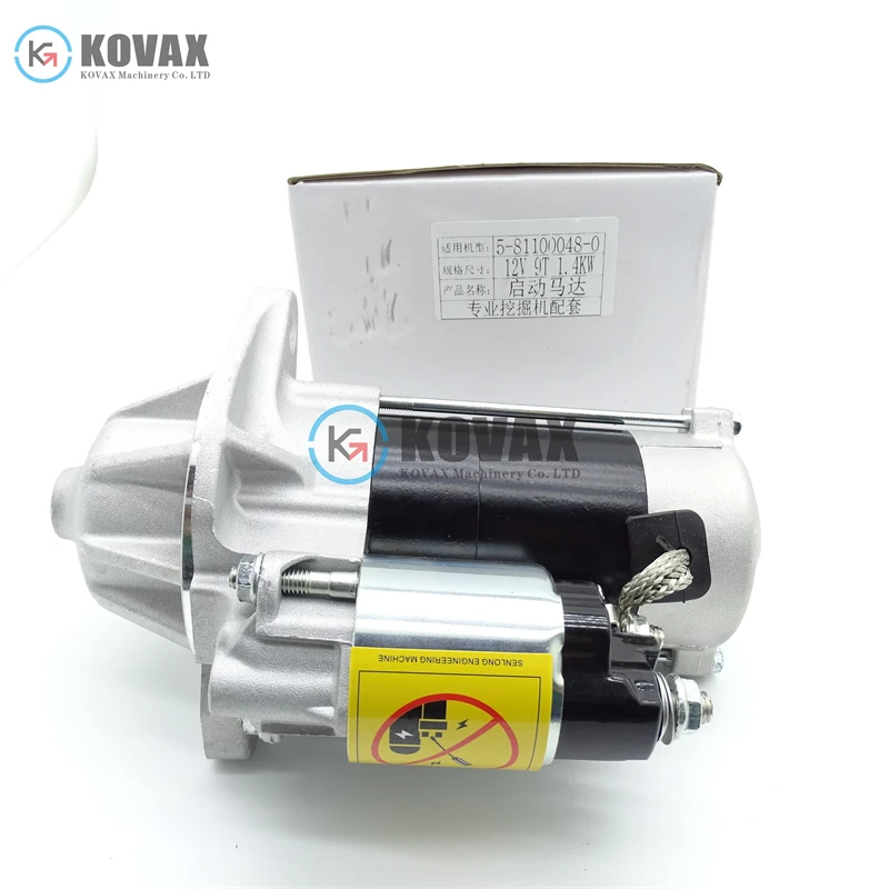5-81100048-0 High Quality Starter Motor 12V Excavator Engine Parts Factory Direct Sales