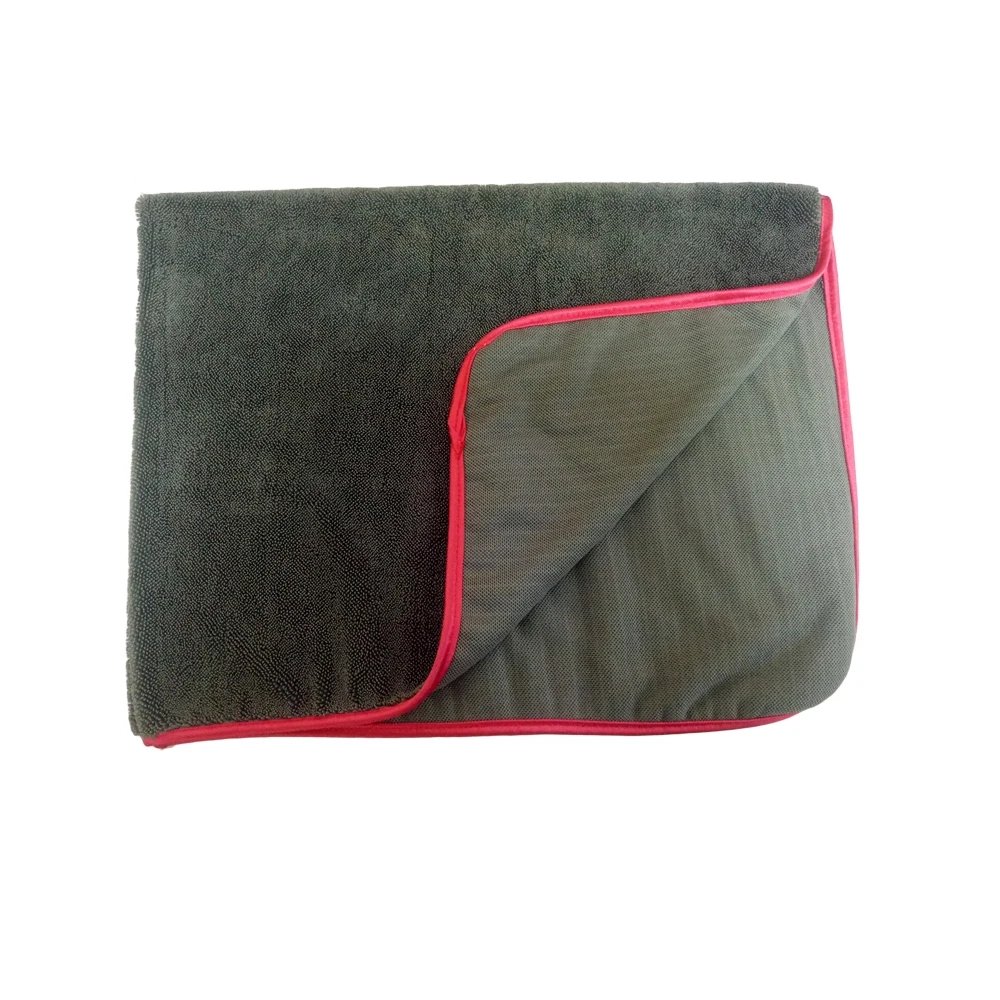 Оптовая продажа одностороннее витое полотенце 800 г/м2 новое мягкое серое для мытья автомобиля из микрофибры