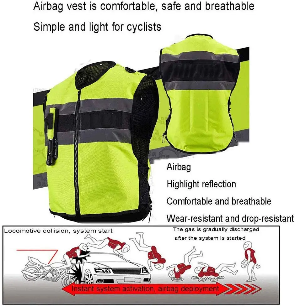 Latest Auto Racing Sportswear motorcycle Airbag vest Jacket for riders with neck air bag system