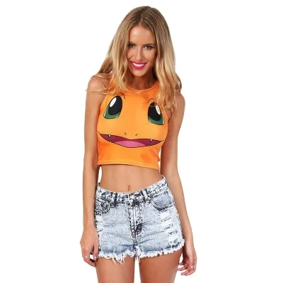 
Woman Tops Fashionable Custom 3D Digital Printing Sexy Sleeveless Tank Tops 