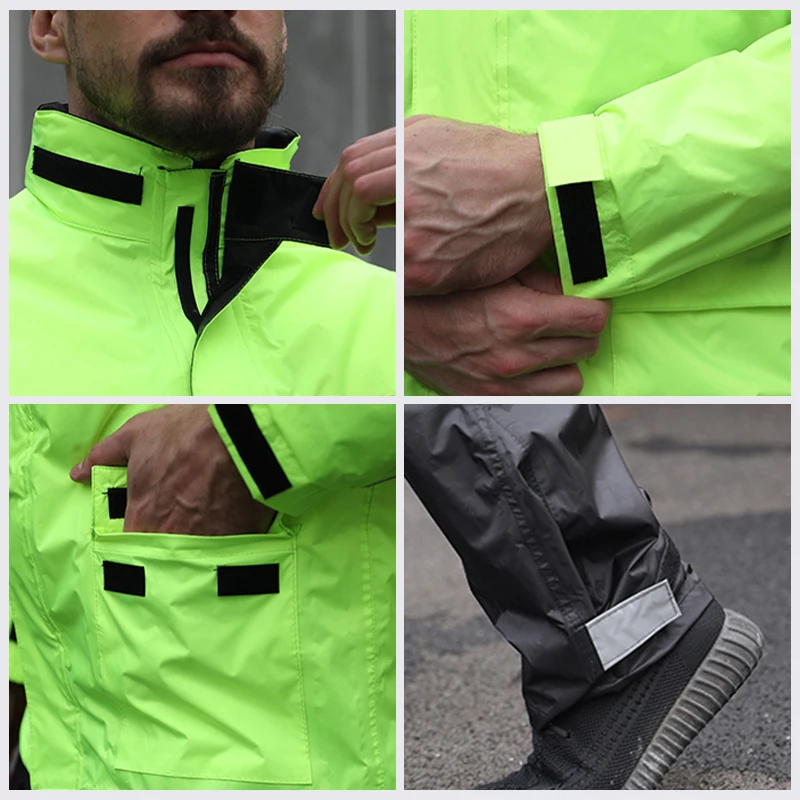Wholesale Reflective Rain Coats Coat Raincoat for Adults Waterproof Motorcycle Racing Rain coat