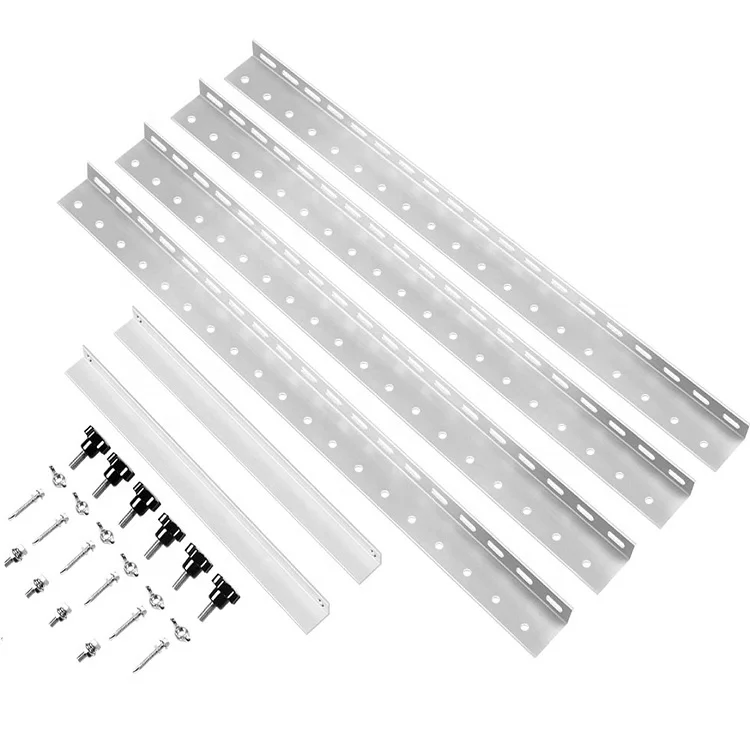 28in Adjustable Solar Panel Mounting Brackets with Foldable Tilt Legs for 50W 100W 150W Solar Panel for Any Flat Install RV,