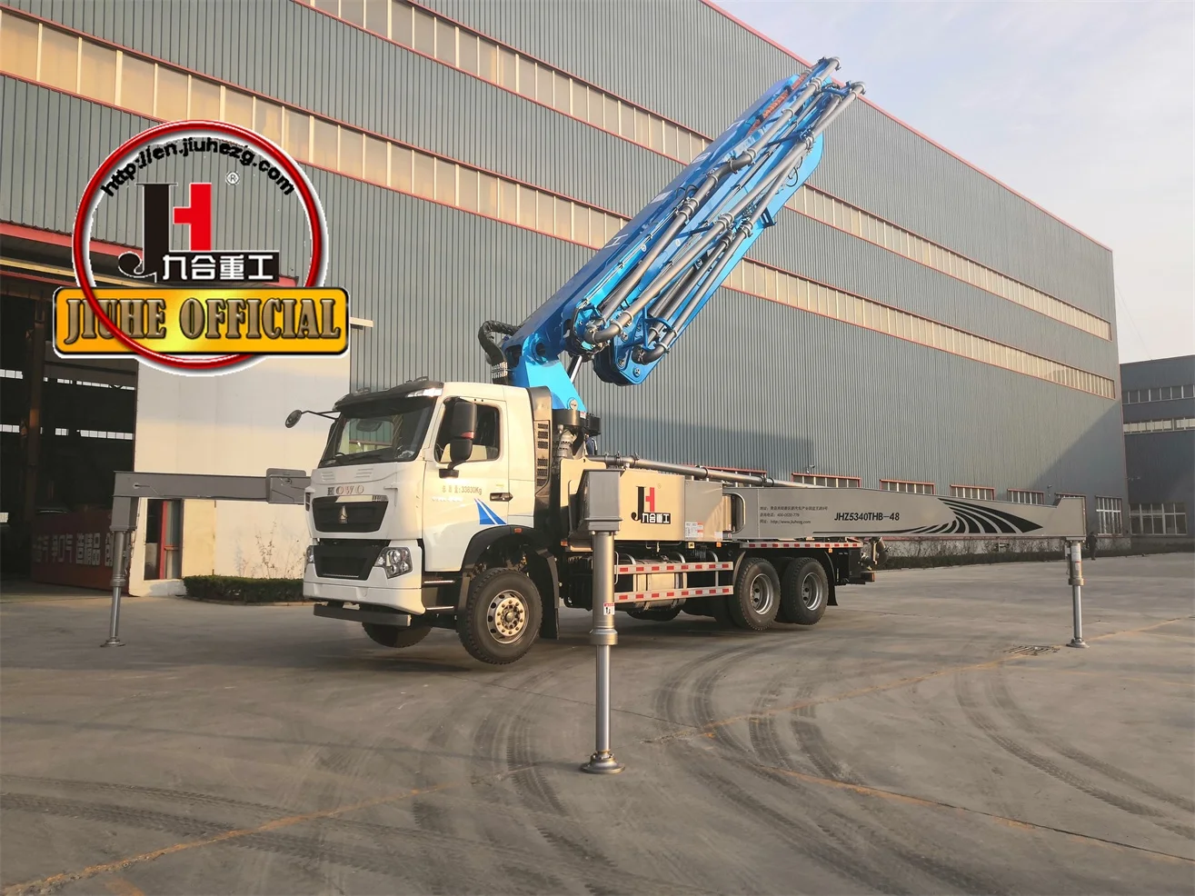 CHINA good price 140m3 JH-5280-38 China concrete pump truck price of concrete pump