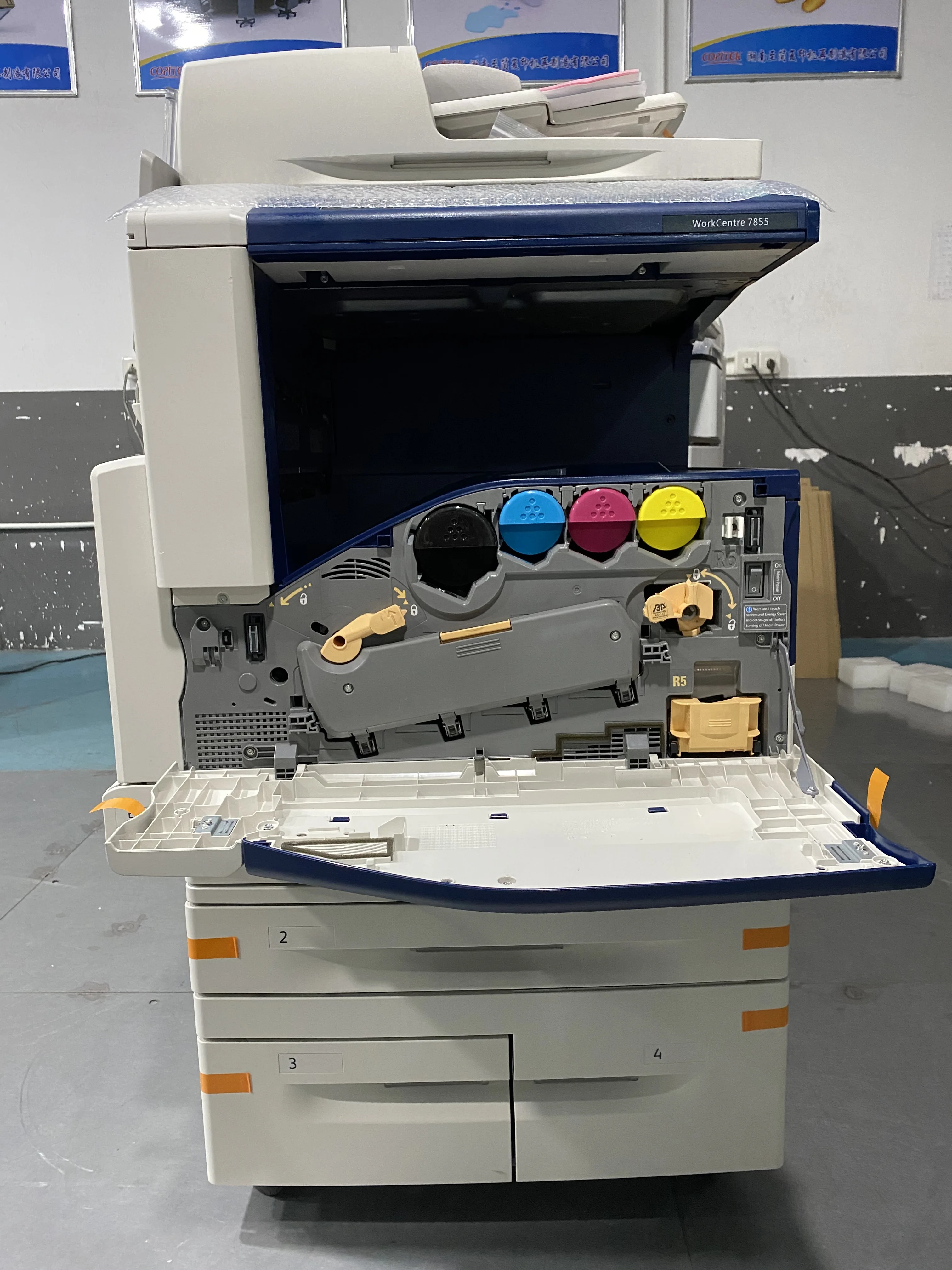 Отремонтированный WC7855 цветной фотокопировальный аппарат многофункциональный принтер недорогой высококачественный используемый для офисных школьных копировальных аппаратов