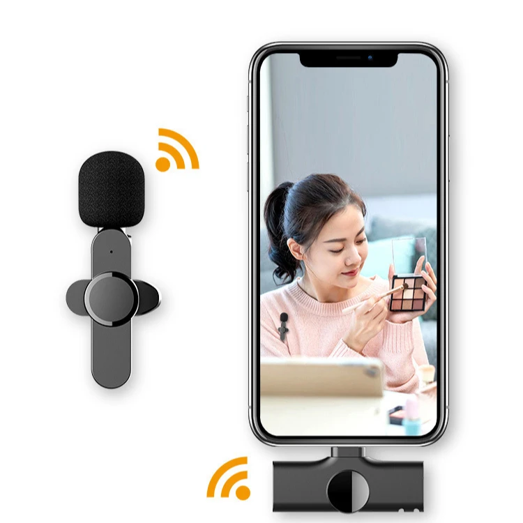Professional portable Type-C Mobile Phone Karaoke Wireless Lavalier Mini Microphone system For Camera