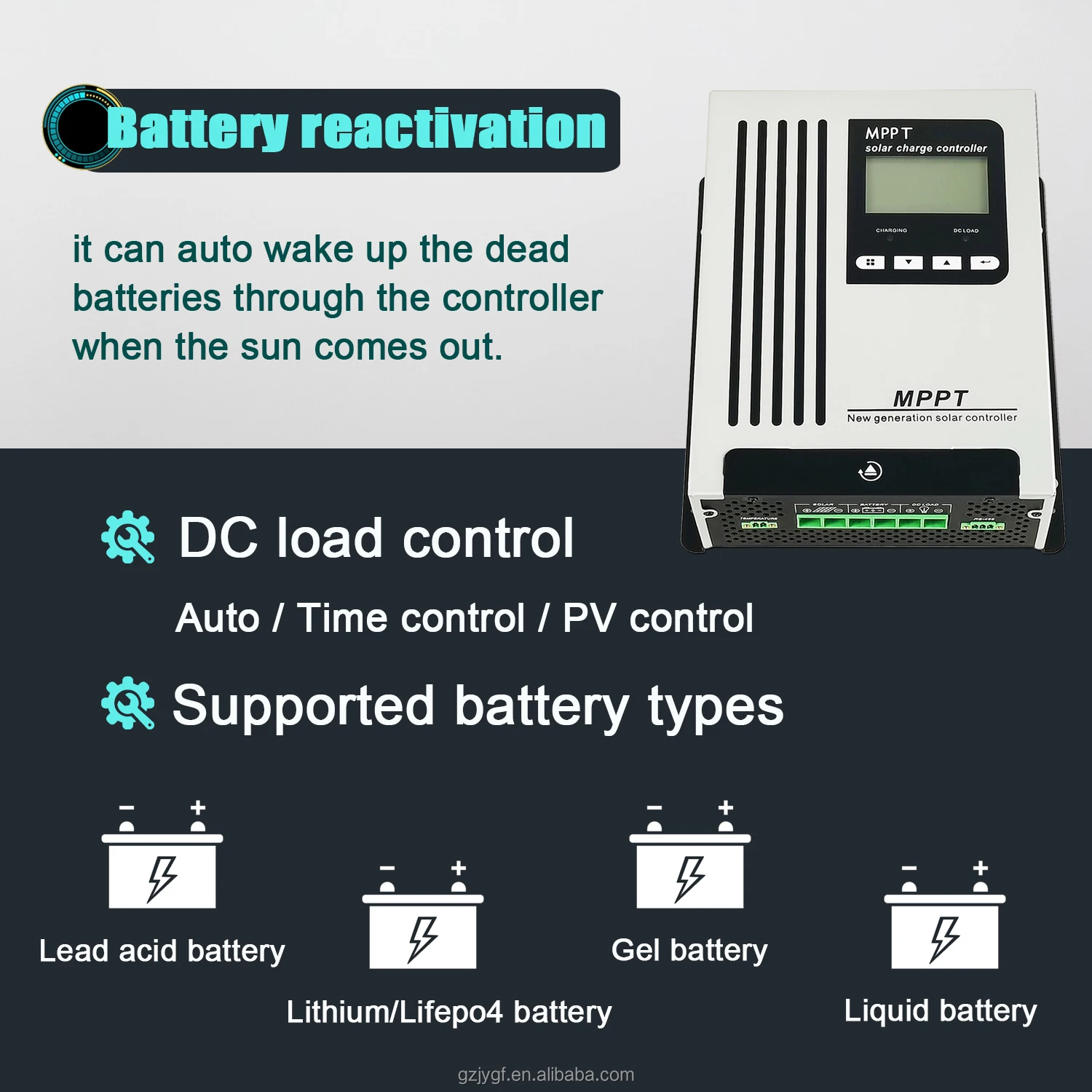 Intelligent Solar Charge Controller Rv Boat 12v 24v 36v 48v Auto Solar Controller WIFI Remote Monitoring