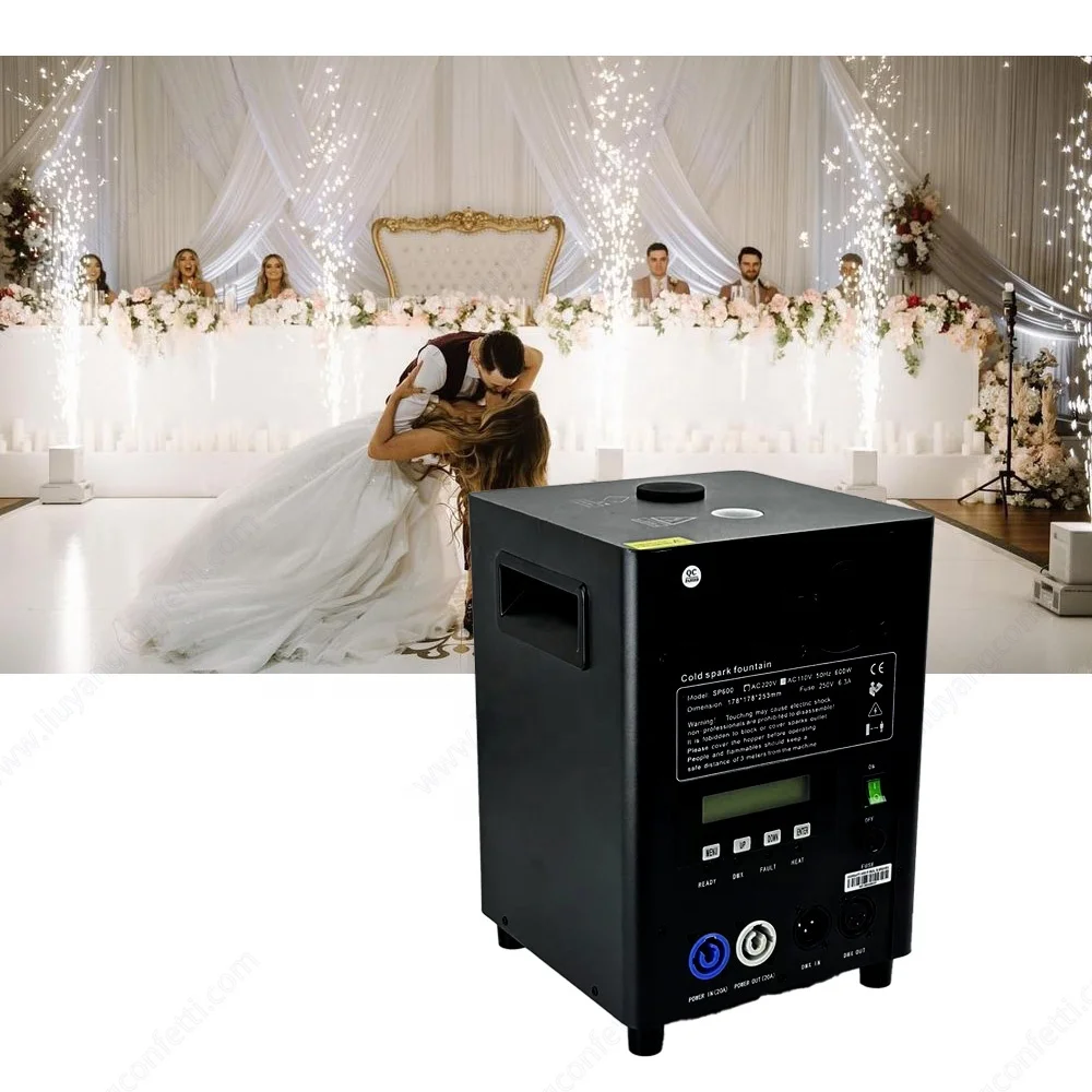 Marriage Disco DJ Concert Event Indoor Pyrotechnic Wireless DMX Control Fireworks Fountain Cold Spark Machine for Wedding Stage