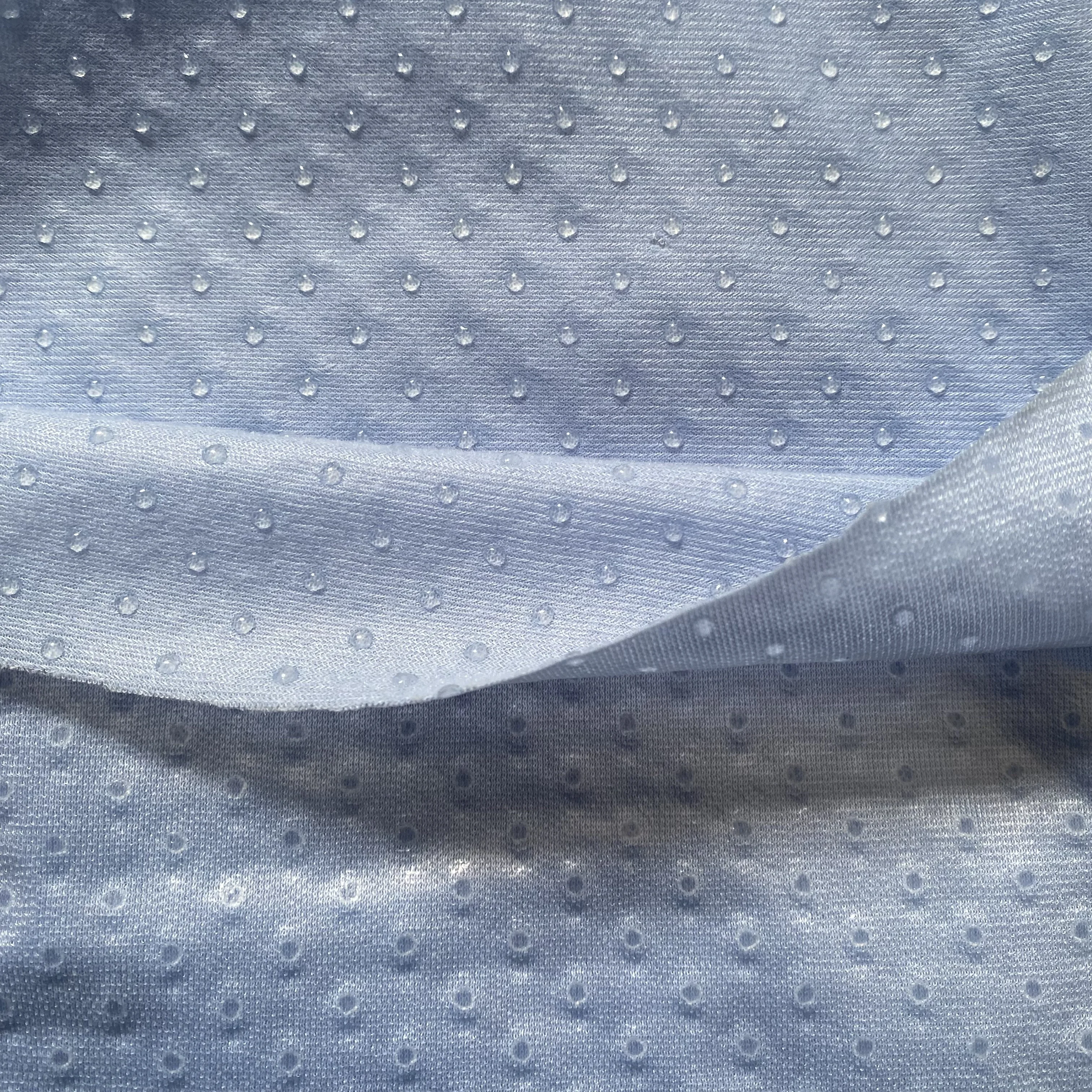 wholesale polyester anti-slip resistant  waterproof silicone PVC dotted with TPU  film backing fabric cloth for pet mat pad