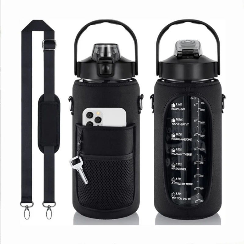 64 oz  2000 ml Portable outdoor sports kettle with straps