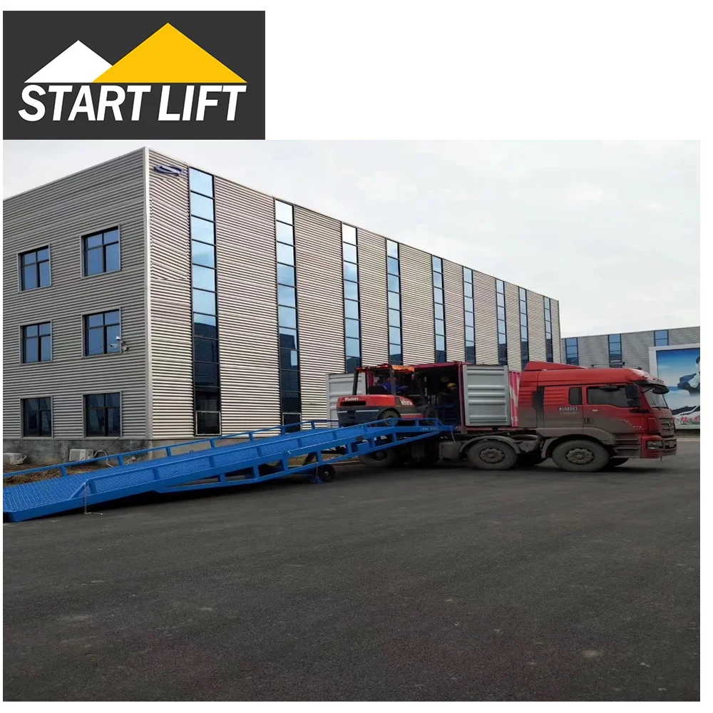 6-12 ton mobile boarding customization hydraulic loading dock ramp manual container loading platform