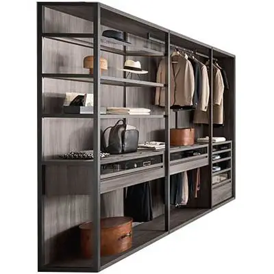 Transparent Design Aluminium Glass Wardrobe Modern Bedroom New Bedroom Furniture Modern Style Bedroom Walk in Closet Cloakroom