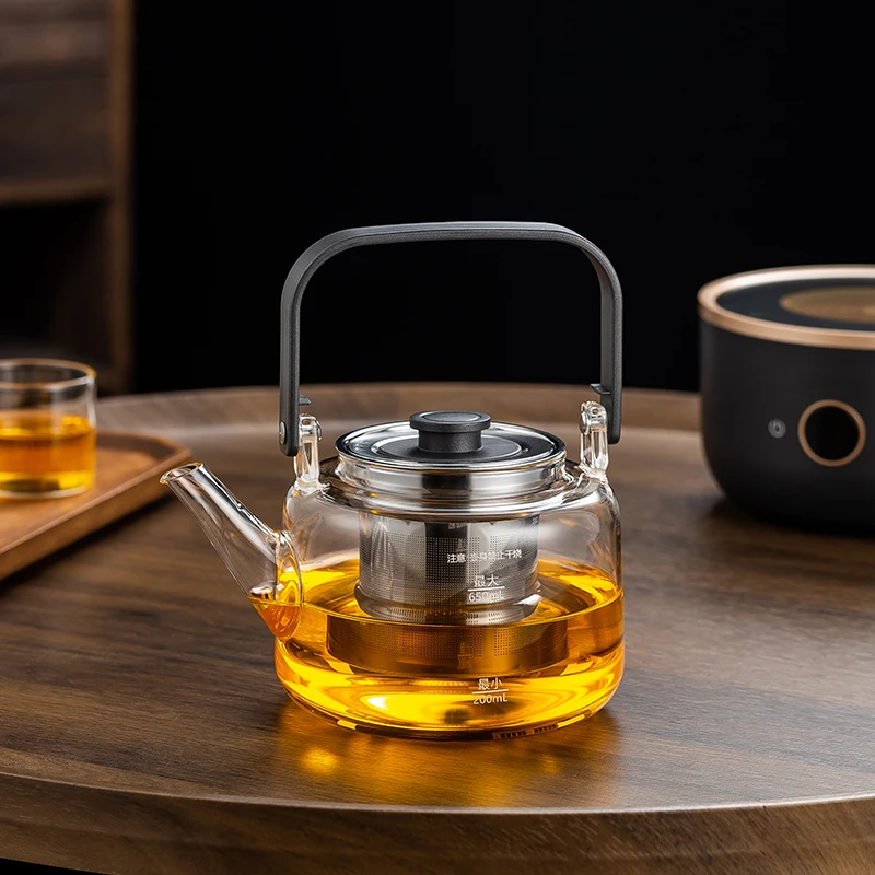 Customized Steam Kettle Tea Maker Christmas All In One Teapot Diffuser With Glass Infuser