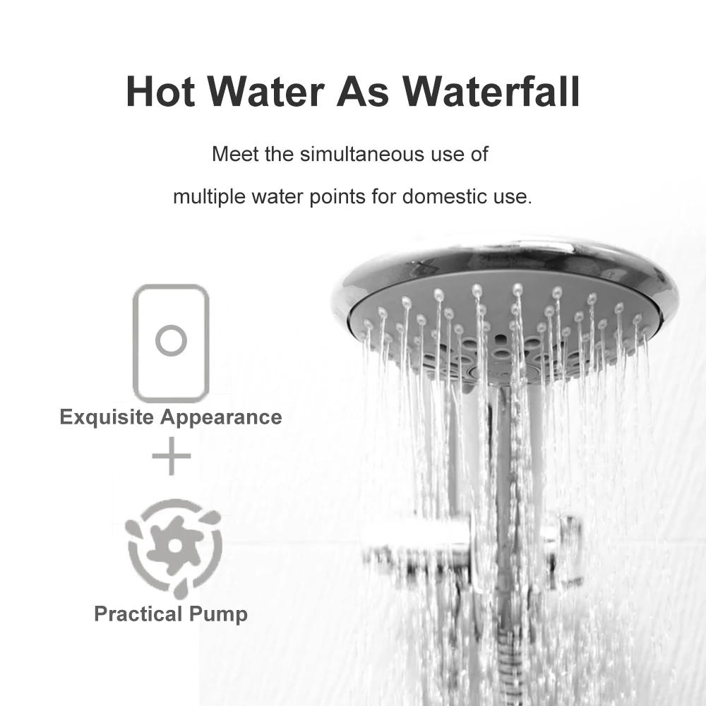 ROC 24KW Wall mounted Natural Gas Tankless Hot Water Heater Instant Room Heating Gas Boiler for Home