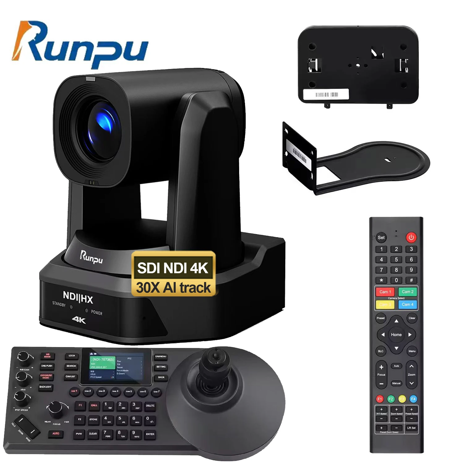 USD998 Бесплатная доставка HD66K-30N = 1 шт. SDI NDI POE 4K 30X зум PTZ Конференц-камера hd mi lan AI track + IP контроллер
