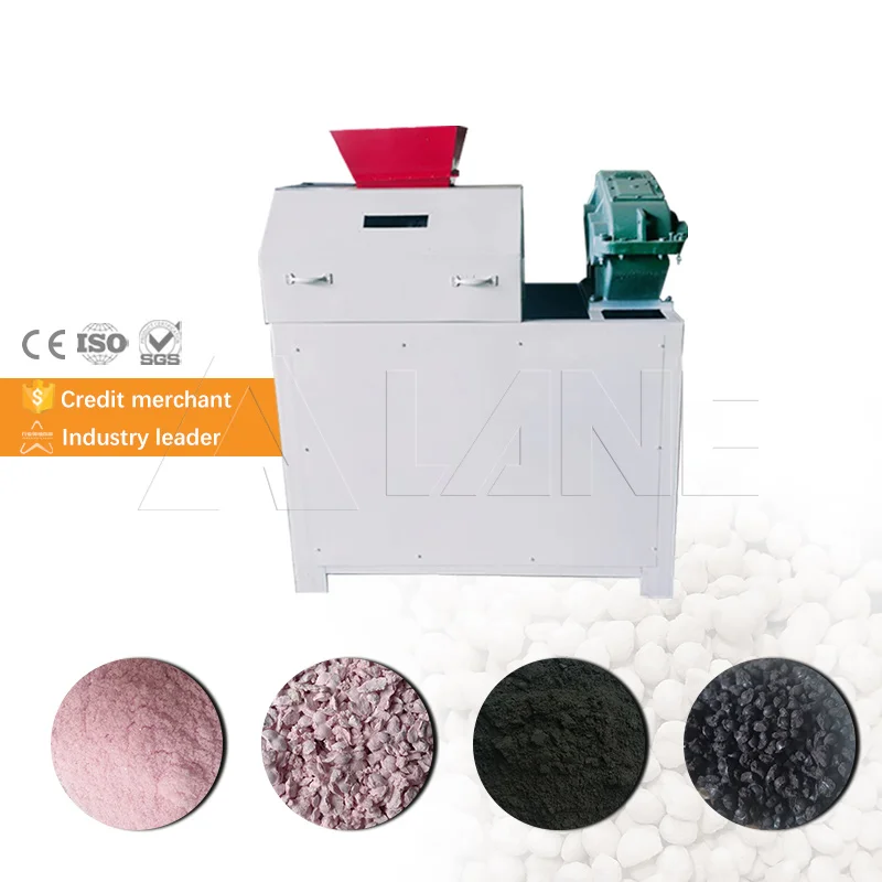LANE Small Fertilizer Granulator Organic Fertilizer Granulation Machine Double Roller Press Granulating Machine
