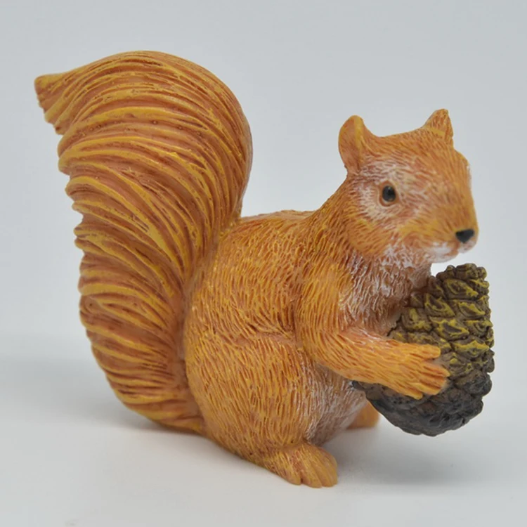 polyresin miniatures squirrel resin crafts and arts statues garden decoration
