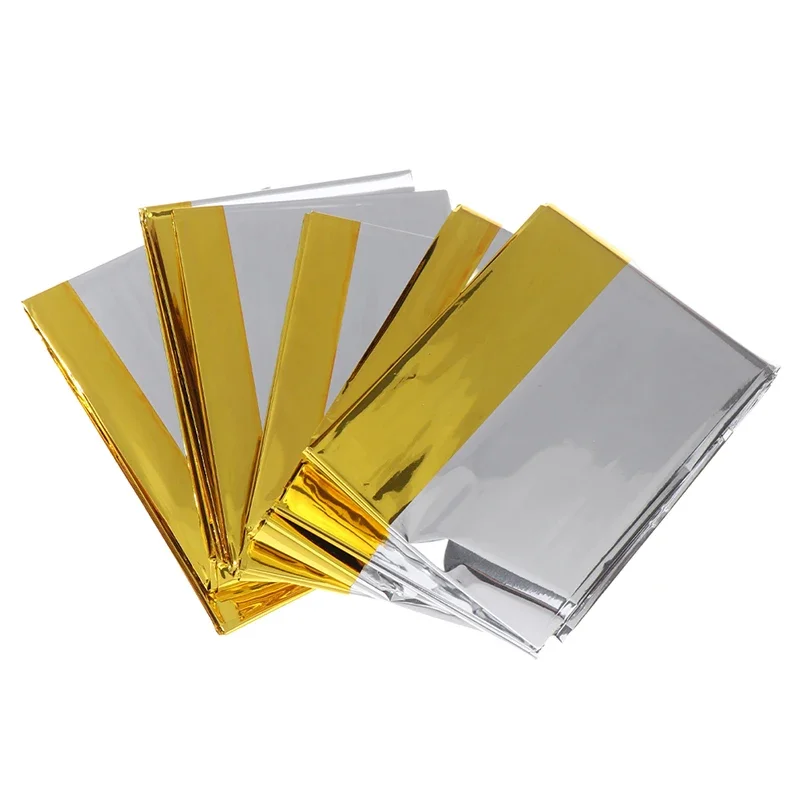 Emergency Blanket Outdoor Survival First Aid Rescue Windproof Waterproof Foil Thermal Camp Hiking Keep Warm Blanket