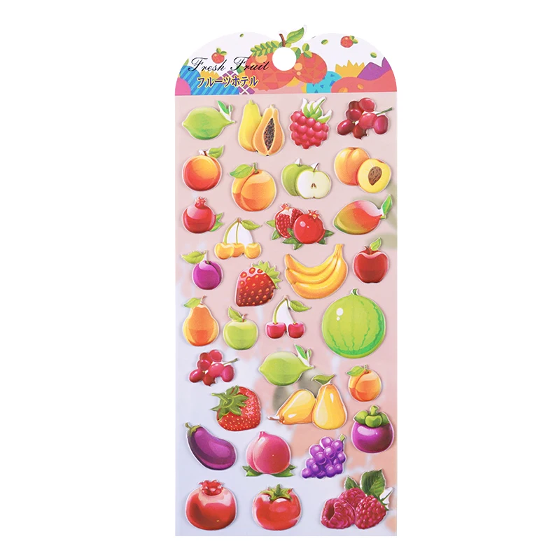 SHANLE Wholesale Fun Kids Toys Cartoon Puffy Sticker Sheet 3D Foam Child Stickers Set Custom Promotion Keyboard UV Print Sticker