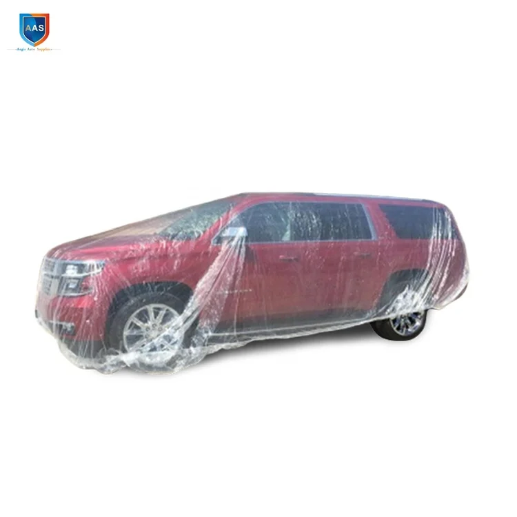 Transparent Disposable Plastic Car Covers Waterproof For One Time Use