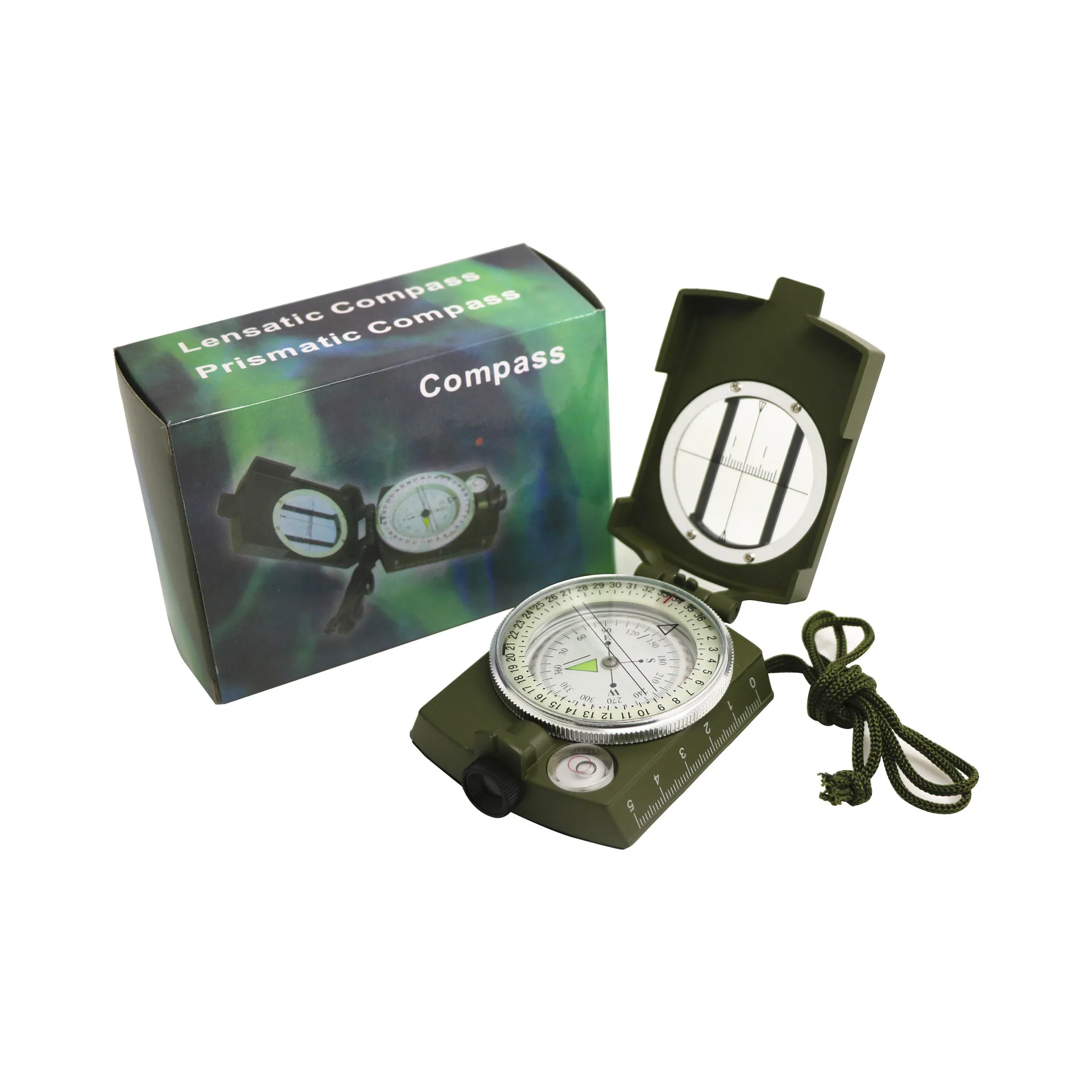 High Quality Pocket Portable Multifunctional Luminous Magnetic Gift Map Ruler Compass for Survival Camping Hiking Boat