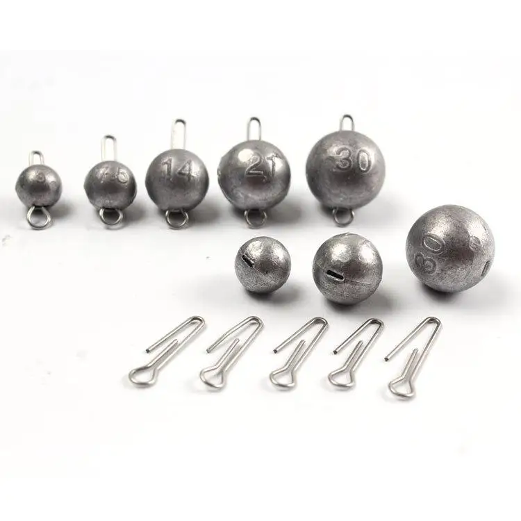 5g-30g Round With Ring Lead Weight Sinkers Fishing Tackle Accessories Tungsten Bead Jig Cheburashka Sinker Peso Pesca